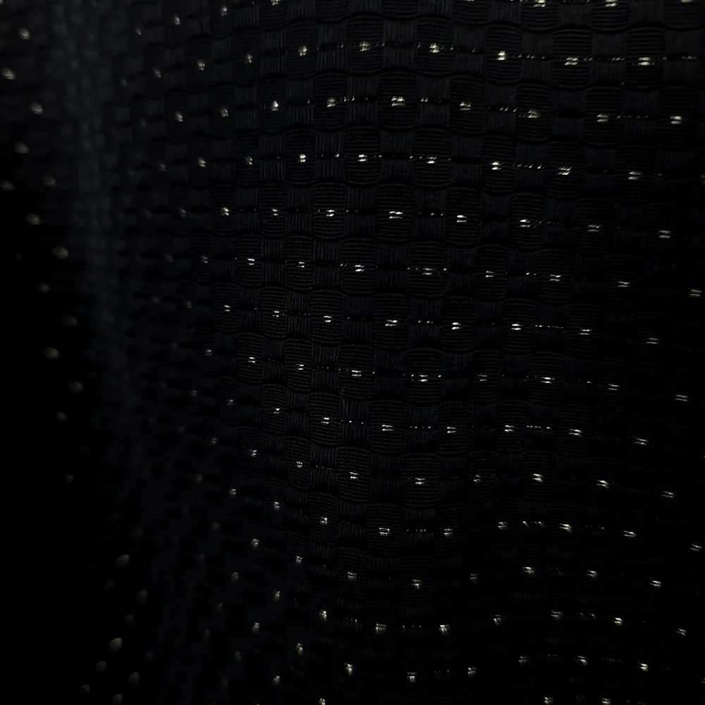 Madewell faux leather trim gold micro polka dot fit and flare dress size 6 - Picture 7 of 7